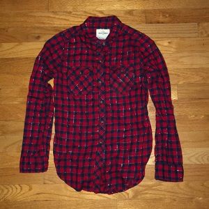 Abercrombie kids plaid button down